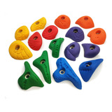 Kit Infantil 16 Agarras De Escalada + Fixadores