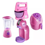 Kit Infantil  Batedeira, Liquidificador, Cafeteira, Airfryer