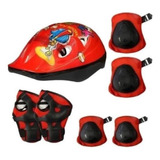 Kit Infantil Capacete Joelheira Cotoveleira Munhequeira