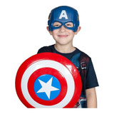Kit Infantil Capitao America Escudo + Máscara Os Vingadores