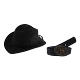 Kit Infantil Chapeu Preto Camurça +