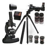 Kit Infantil Combinado Telescópio E Microscópio