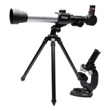 Kit Infantil Combinado Telescópio E Microscópio Vivtelmic20