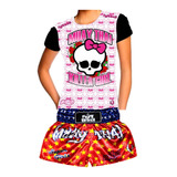 Kit Infantil Kids Camiseta Killer Girl + Shorts Muay Thai