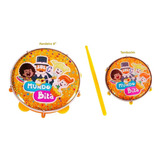 Kit Infantil Mundo Bita Pandeiro 8'' + Tamborim 6'' Luen