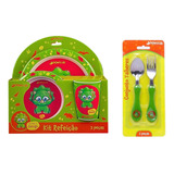 Kit Infantil Prato Tigela Copo Talher