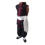 Kit Infantil Uniforme De Kung Fu Colete + Calça + Faixa