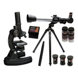 Kit Infantil Vivtelmic20 Combinado Telescópio E Microscópio