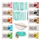 Kit Iniciante Massa De Biscuit - Estecas Rolo + Brinde Molde