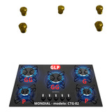 Kit Injetor Cooktop Mondial Ctg-02 5b. Gás Glp Gás Botijão