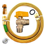 Kit Instalação Mangueira Cobre 80cm Gás Encanado Gn