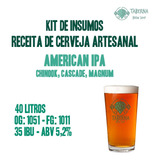 Kit Insumos Receita De Cerveja Artesanal American Ipa - 40l