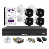 Kit Intelbras 4 Cameras 1120b Dvr 1004c 04 Canais C/hd 1tb