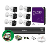 Kit Intelbras 6 Cam Ful Color 1220 Dvr 8ch 3108 C/ Hd 1tb
