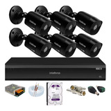 Kit Intelbras 6 Vhd 1230b Black, Dvr Imhdx 3008 C/1tb Purple