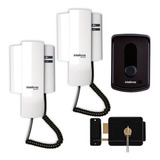 Kit Interfone Ipr 8010 Intelbras 2 Mono Fechadura Fx 500