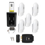 Kit Interfone Porteiro Coletivo 5 Pontos Agl + Fechadura