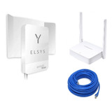 Kit Internet Móvel Rural Elsys Amplimax + Roteador+ Cabo 20m