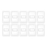 Kit Interruptores 10 Unidades 4x2 Suporte Pial Pop Branco