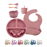 Kit Introdução Alimentar Bebê Silicone Prato