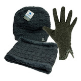 Kit Inverno Frio Com Cachecol Touca E Luva Blogueirinha Top