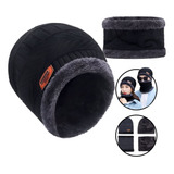 Kit Inverno Frio Touca Cachecol Lã Forrada Térmico Unissex 
