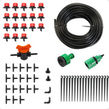Kit Irrigação Gotejamento Completo Vasos Ou Horta 18 Bicos