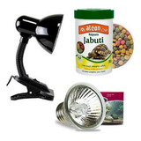 Kit Jabuti Luminária Lâmpada Uva Uvb 3.0 Ração Alcon 110v 50w