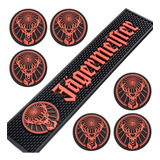 Kit Jagermeister Bar Mat + 6 Porta Copos Cerveja Chopp
