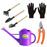 Kit Jardim Mini 4 Pç Tramontina + Regador 1,5 L Luva Brinde