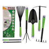 Kit Jardinagem Profissional Jardinagem 7 Pçs Ancinho Pazinha