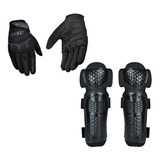 Kit Joelheira Luva Motocross Trilha Enduro Pro Tork