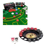 Kit Jogatina Lata De Poker 200 Fichas + Roleta Drink Shot 