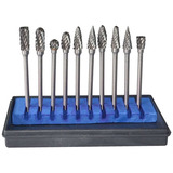 Kit Jogo 10 Fresas Brocas Entalhe Madeira Micro Retifica