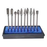 Kit Jogo 10 Fresas Brocas Entalhe Madeira Micro Retifica