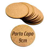 Kit Jogo 200 Bolachas Porta Copo Descanso Redondo Em Mdf Cru