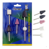 Kit Jogo 5 Pontas Montadas Mini Retifica Esmeril Furadeira