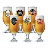 Kit Jogo 6 Copos De Cerveja Conjunto Taça Royal Beer 330ml Cor Transparente