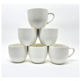Kit Jogo 6 Xicara Café Chá Chocolate Porcelana 170ml Cores