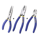 Kit Jogo Alicate Eletricista Universal Corte Bico Irwin
