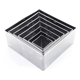 Kit Jogo Aro Marcador Cortador Quadrado Inox- 7 Peças