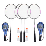 Kit Jogo Badminton Completo Com 4