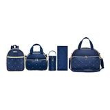 Kit Jogo Bolsa Maternidade Bebê 5 Peças Luxo Com Mochila