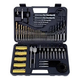 Kit Jogo Brocas Bits Soquetes Serra Copo 103 Peças Titanium