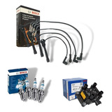 Kit Jogo Cabo + Vela + Bobina Palio Fire 1.3 16v 2001 2002..