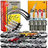 Kit Jogo Cabos Velas Ngk Fox Crossfox Gol G4 G5 G6