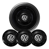 Kit Jogo Calota Centro De Roda De Ferro Amarok Vw Aro 14 15