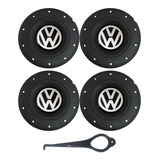 Kit Jogo Calota Top Centro De Roda Ferro Vw Aro 14 15 Amarok