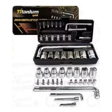 Kit Jogo Chaves Biela L Soquetes 1/4 E 1/2 24 Peças 4 A 19mm