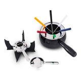 Kit Jogo Conjunto Para Fondue 10 Pecas Em Aço Inox Brinox Nf